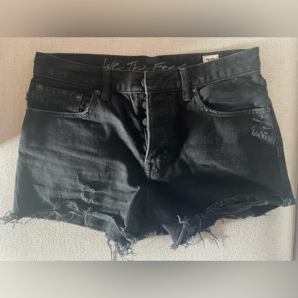 Free People High Rise Denim Shorts